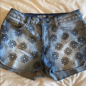 High waisted daisy Jean Shorts